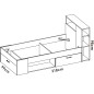 Cama Compacta Juvenil Blanco Natural Cama Compacta Juvenil Blanco Natural