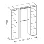 Vestidor con Cortina frontal Roble