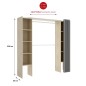 Vestidor con Cortina frontal Roble