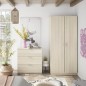 Armario de Madera con Dos Puertas - Color Roble Armario de Madera con Dos Puertas - Color Roble
